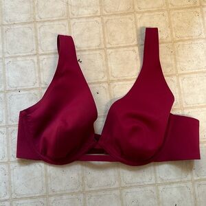 Thirdlove Classic unlined plunge bra underwire red size 38C